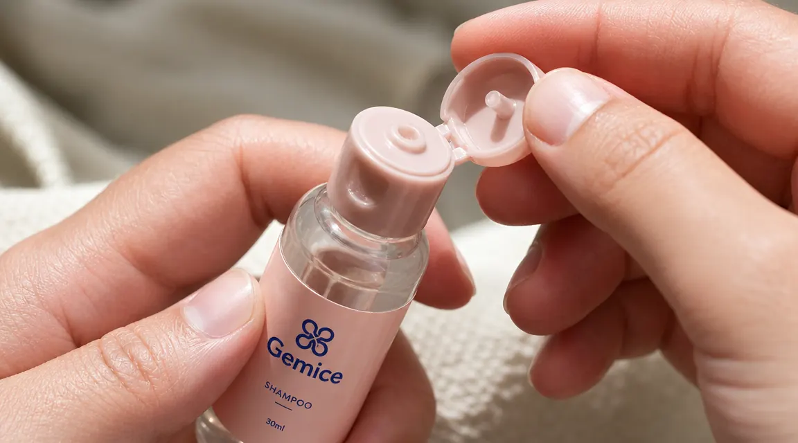 Close-up of a Gemice bottle cap showing the flip-top mechanism after repeated use